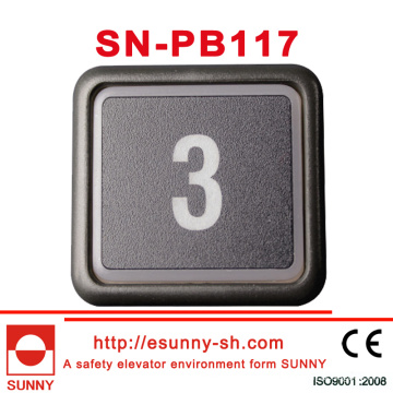 Botón cuadrado de elevador (SN-PB117)